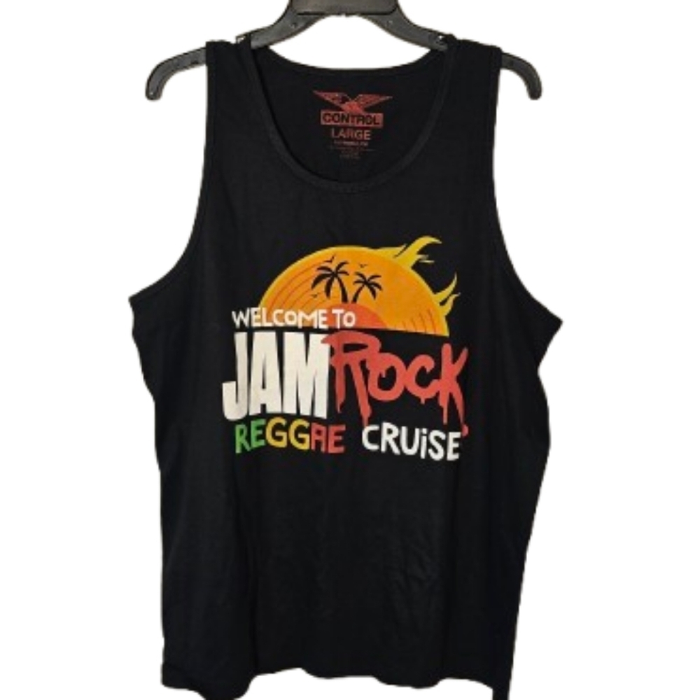 Control Jam Rock Reggae Cruise Black Tank Top size Large